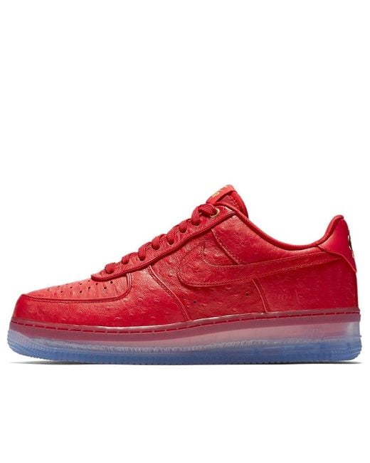 Nike Red Air Force 1 Cmft Lux Low 'Ostrich' for men