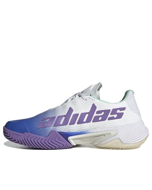 Adidas Blue (Wmns) Barricade Tennis Shoes Lucid'