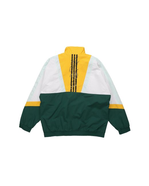 Adidas Yellow Ub Jkt Silo Logo Casual Sports Colorblock Jacket Forest for men