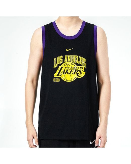 Nike Black Tank Dna Cts 75 Sports Basketball Jersey/Vest for men