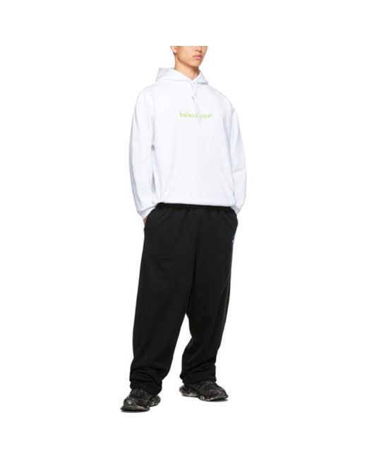 Balenciaga White New Copyright Medium Fit Hoodie for men