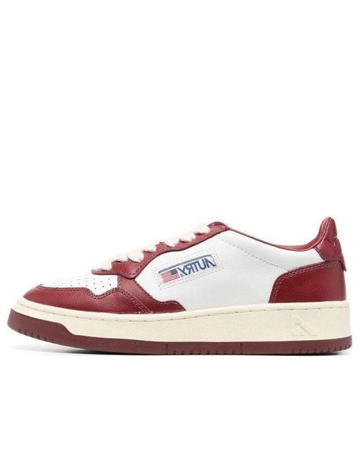 Autry White (Wmns) Medalist Low Bicolor Burgundy'