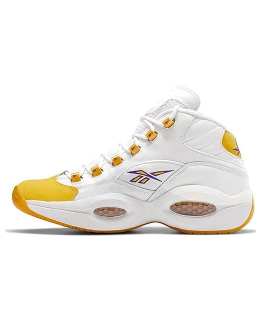 Reebok Yellow Question Mid Toe