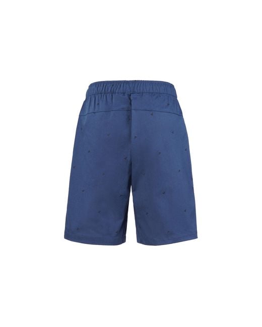Adidas Blue Fi Short Aop Logo Printing Athleisure Casual Sports Shorts for men