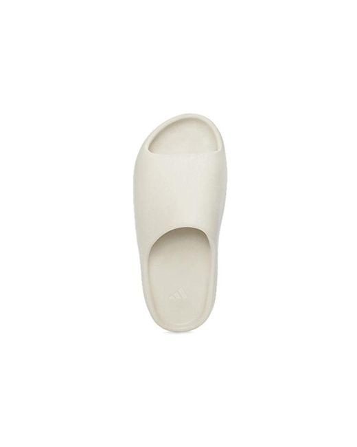 Adidas White Yeezy Slide 'Bone' for men