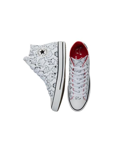 Converse White Pokemon X Chuck Taylor All Star High 'Poke Ball' for men