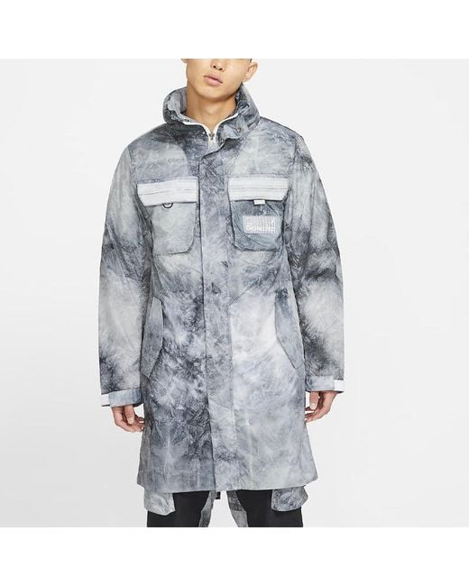 Nike Blue Nike Jordan 23 Engineered Printed Parka Whitegray for men