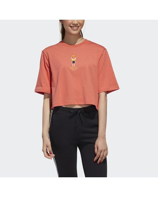 Adidas Orange (Wmns) Neo Casual Sports Short Sleeve