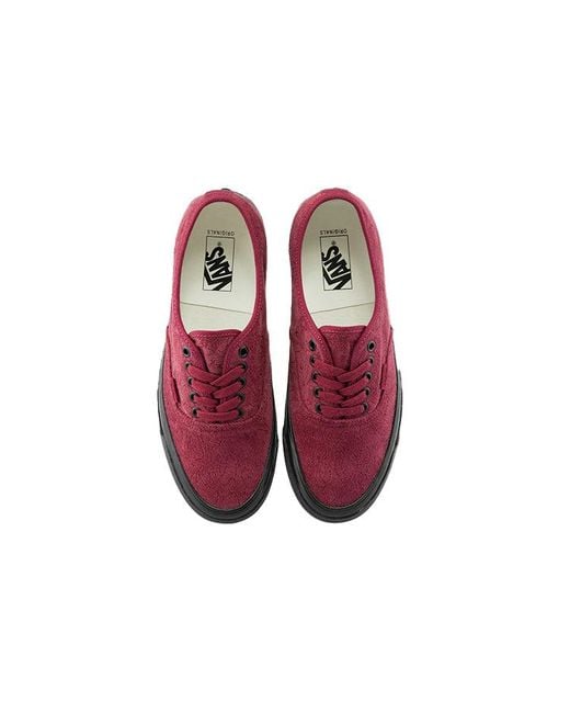Vans Red Og Authentic Lx 'Velvet Emboidery for men