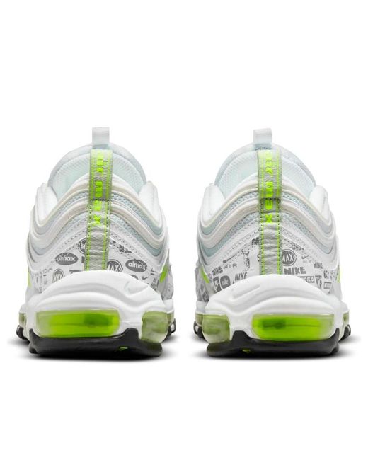 Nike White Air Max 97 'Reflective Logo Volt' for men