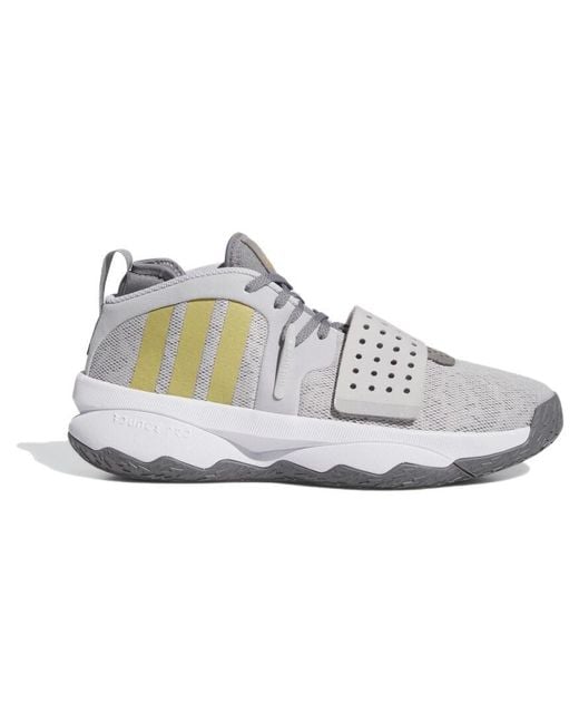 Adidas White Dame 8 Extply 'Light Solid Metallic' for men