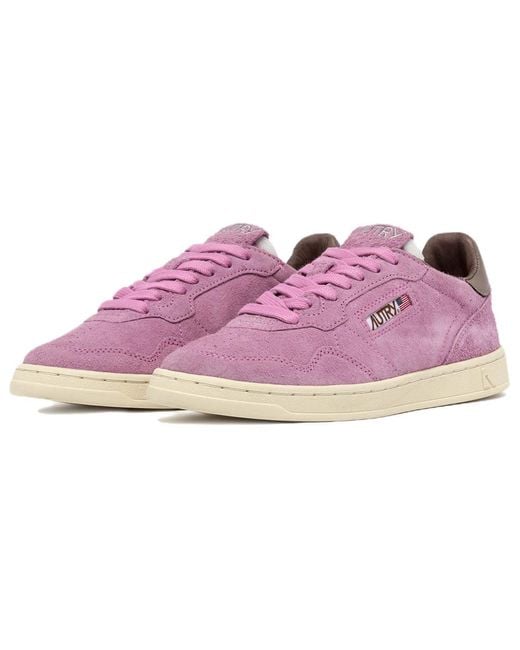 Autry Purple (Wmns) New Flat Low Suede 'Fuchsia And Slate'