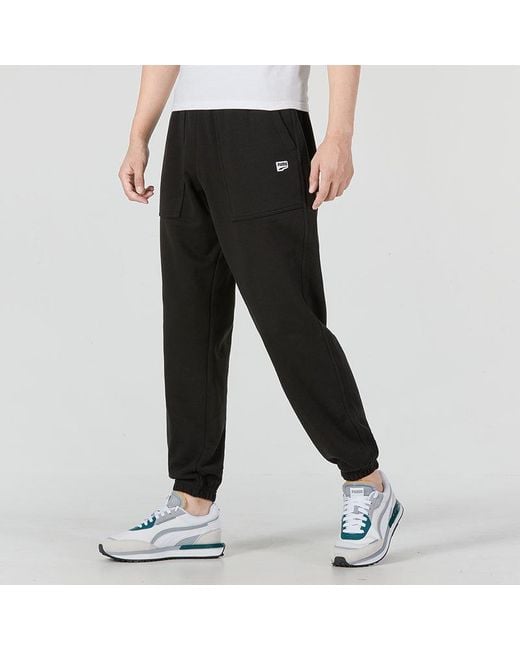 PUMA Black Downtown Trousers for men