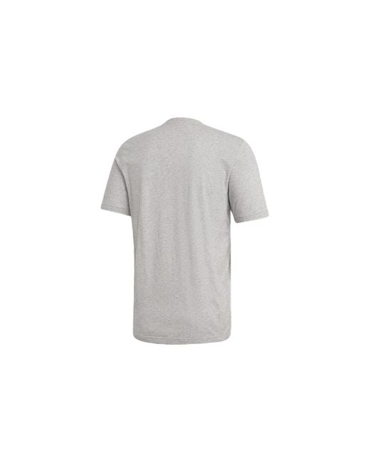 Adidas Gray Lin Tee Sports Stylish Alphabet Medium Hemp T-Shirt for men