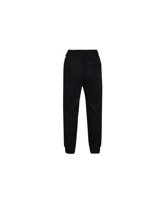 Nike Black Flight Fleece Logo Athleisure Casual Sports Long Pants for men
