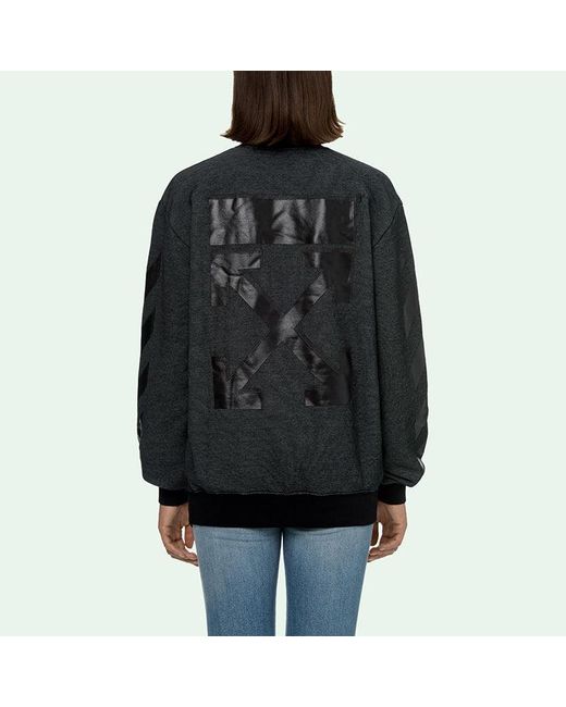 Off-White c/o Virgil Abloh Black (Wmns) Arrow Printing Round Neck Sports Hoodie Slim Fit Version