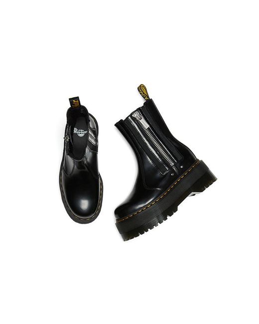 Dr. Martens Black (Wmns) 2976 Max Leather Platform Chelsea Boots