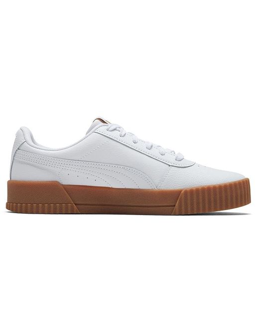 PUMA White (Wmns) Carina Leather Gum'