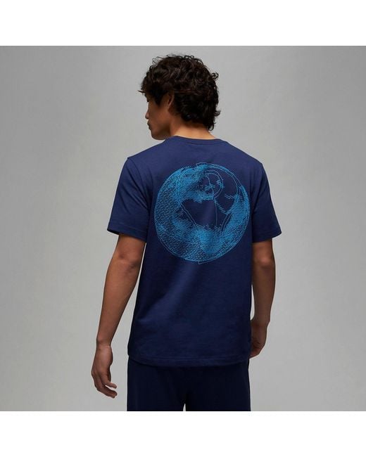 Nike Blue Dri-Fit Sport Dome Graphic T-Shirt 'Midnight' for men