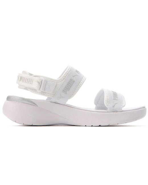 PUMA White (Wmns) Sportie Sandal Metallic'