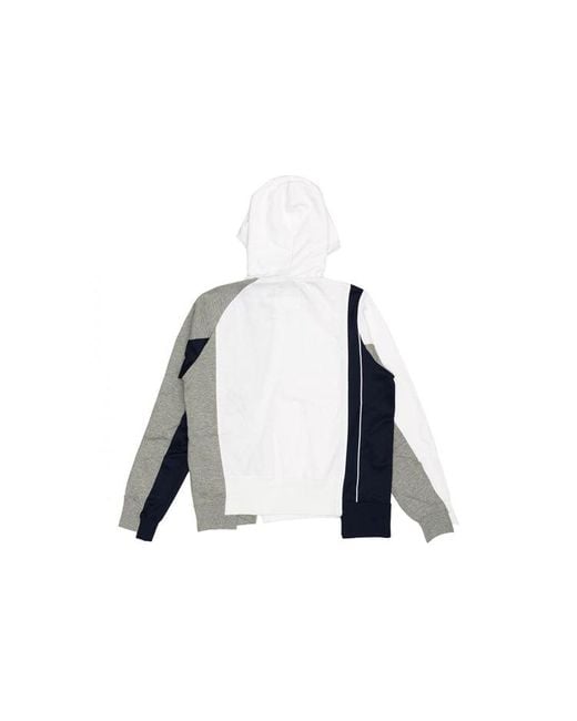 Nike White (Wmns) X Sacai Double-Zip Hoodie 'Obsidian'