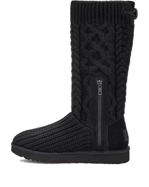 Ugg Black (Wmns) Classic Cardi Cabled Knit Boot