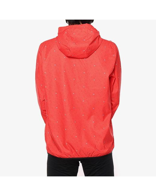 Adidas Red Wb Aop 3S Woven Casual Sports Hooded Jacket for men