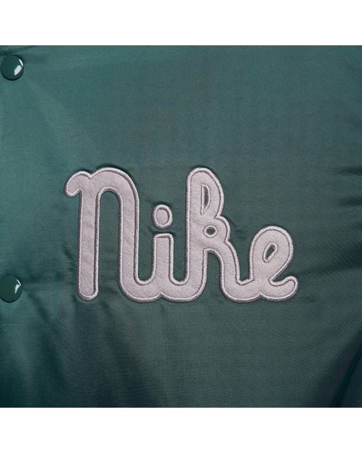 Nike Green Dugout Loose Satin Jacket for men