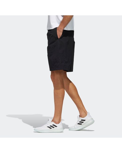 Adidas Black M Mh 3S Wv Sho Woven Solid Color Loose Sports Shorts for men
