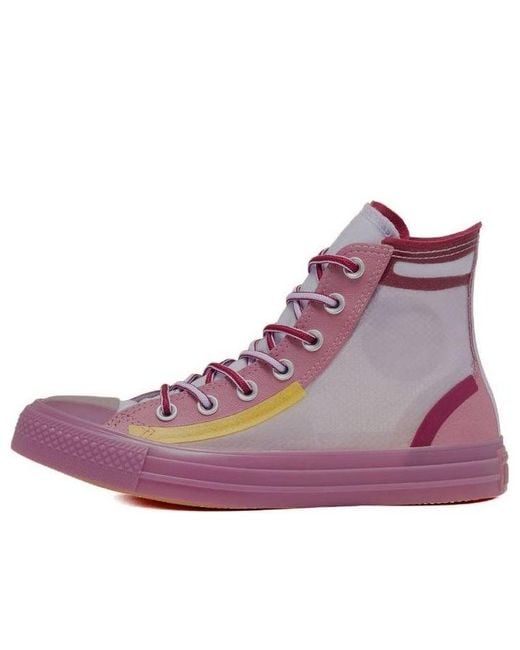 Converse Purple (Wmns) Translucent Mesh Utility Chuck Taylor All Star Rose