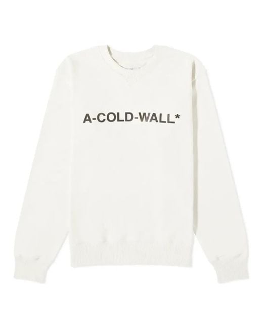 A_COLD_WALL* White Logo Crew Sweat for men