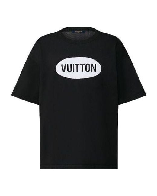 Louis Vuitton Oui Vuitton Round Neck Hort Eeve Back in Black for