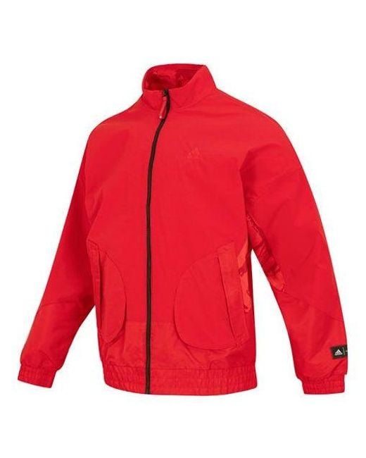 Adidas Red Com Woven Jacket for men