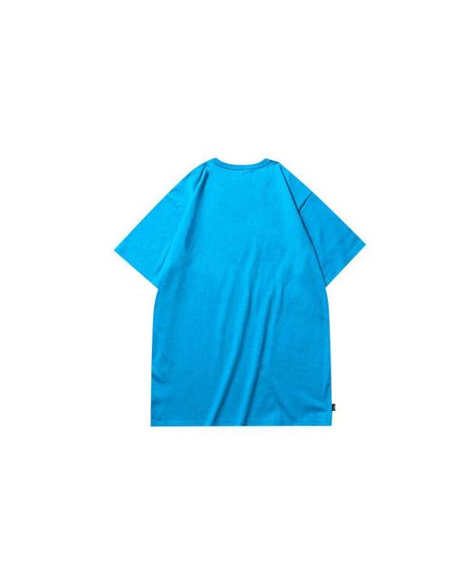 Vans Blue Off The Wall Tee Minimalistic Small Logo Short Sleeve Couple Style for men