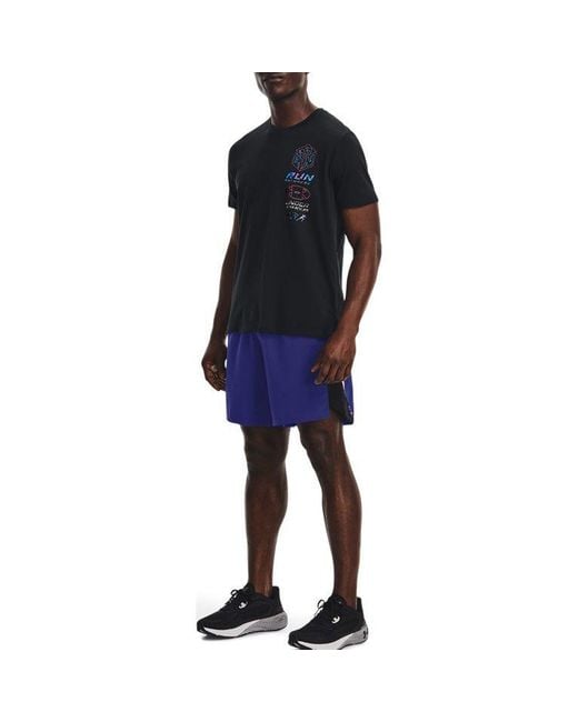 Under Armour Black Run Anywhere T-Shirt Multi' for men