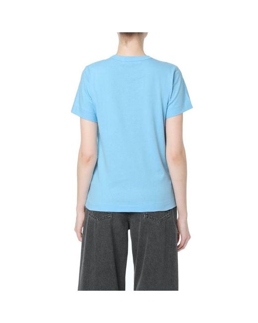 COMME DES GARÇONS PLAY Blue (Wmns) Small Logo Tee