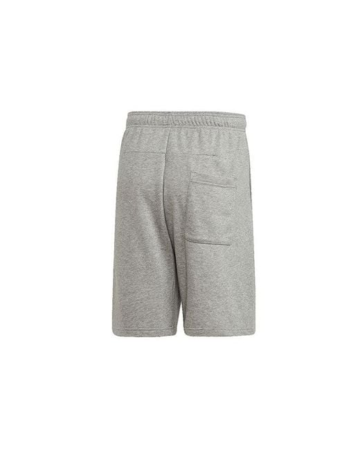 Adidas Gray M Mh Bos Short Ft Logo Printing Sports Drawstring Shorts for men