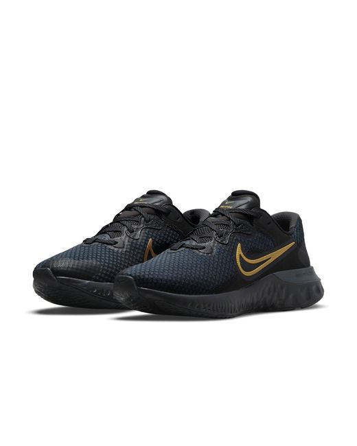 Nike Black Renew Run 2 Metallic' for men