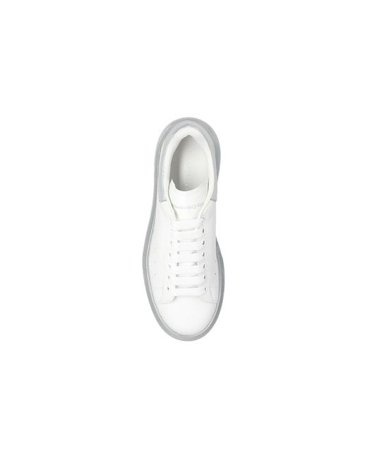 McQueen White Clear Sole Oversized Sneaker Pearl' for men