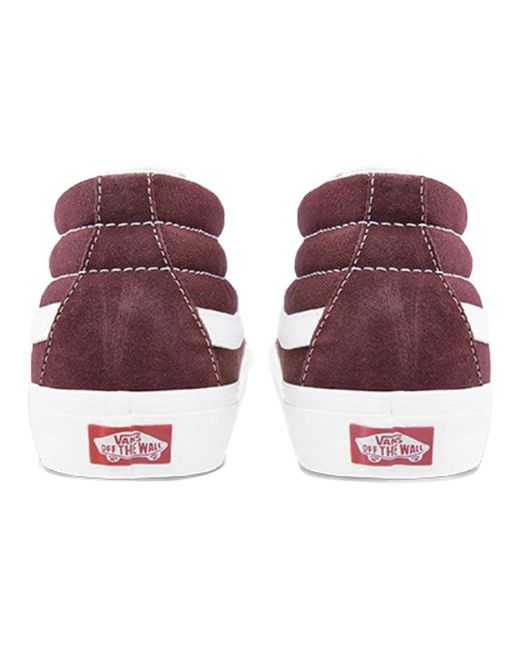 Vans Purple Sk8-Mid Mid-Top Retro Skate Shoes Dark for men