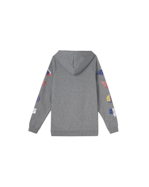 Nike Gray Colorful Logo Zipper Hooded Jacket for men