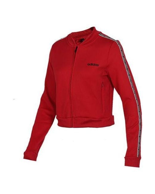 Adidas Red C90 Tracktop Side Logo Jacket