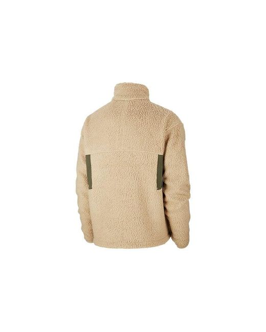 Nike Natural Acg Sports Stay Warm Contrasting Colors Pocket Stand Collar Fleece Jacket for men