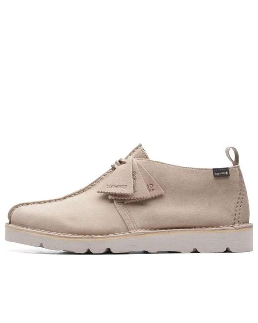 Clarks Desert Trek Gore Tex Sand Suede In Natural For Men Lyst