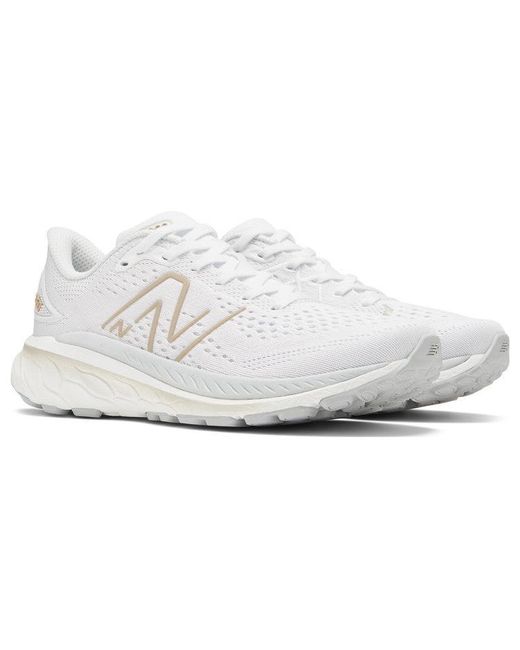 New Balance White Fresh Foam X Cushioned Running Shoes
