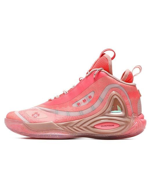 361 Degrees Pink X Aaron Gordon Qu!K Lite Kungfu Dunk Sport Basketball Shoes for men