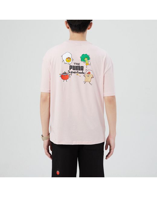 PUMA Pink Club Oversize Ss Tee Sports