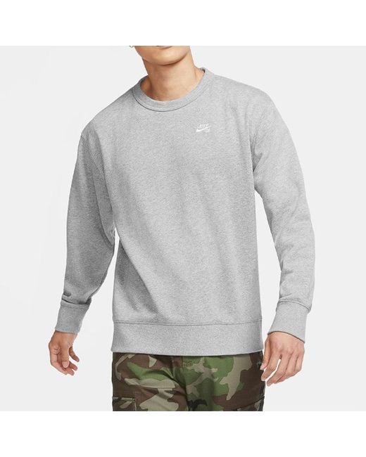 Nike Gray Sb Skateboard Round Neck Pullover Dark for men