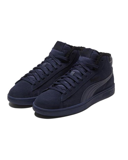 PUMA Blue Smash V2 Mid Wtr Fleece/ Mid Board Shoes for men