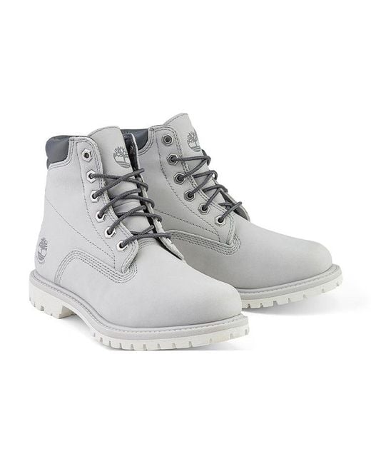Timberland Gray (Wmns) Waterville Inch Wide Fit Waterproof Boots 'Light'